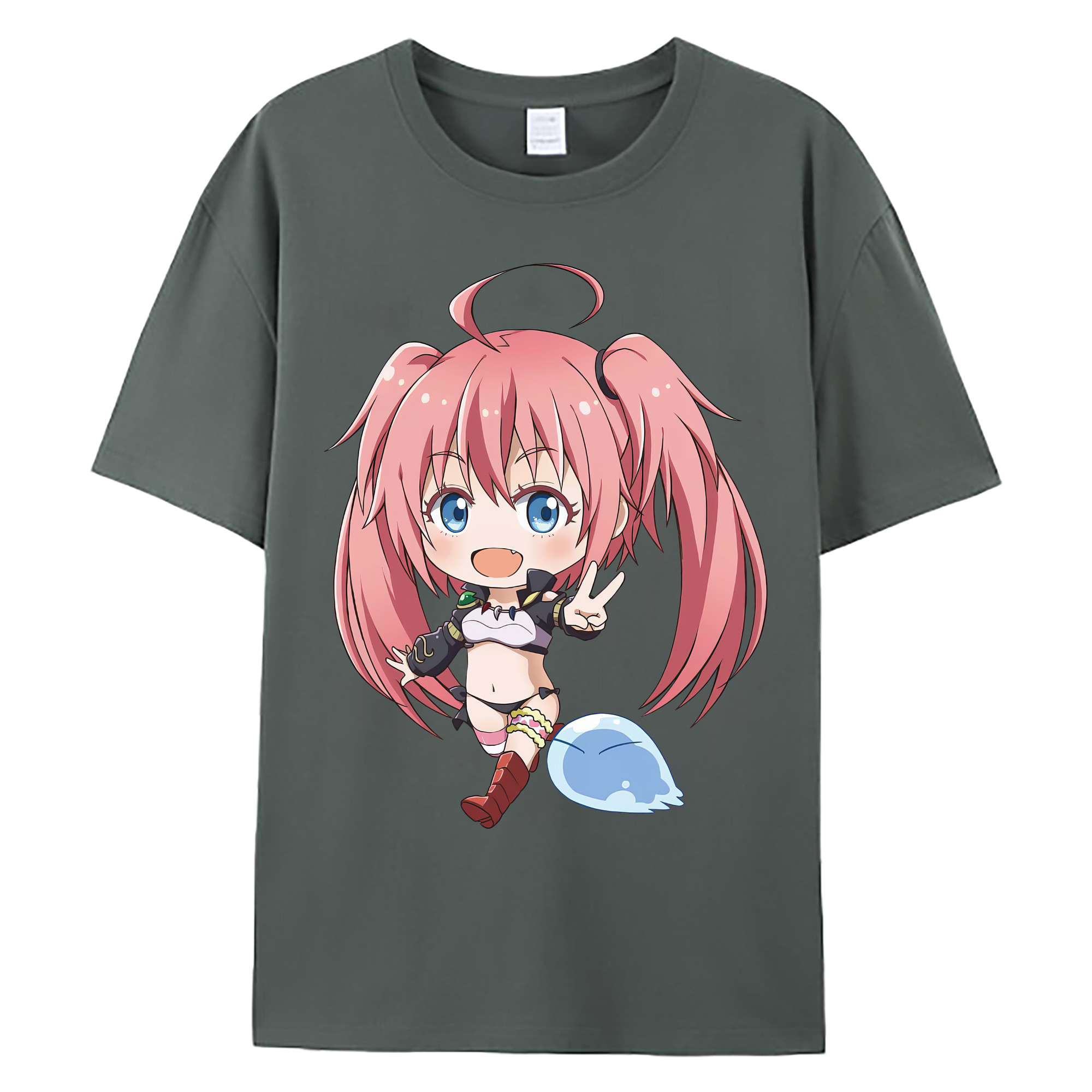 （画像用） 転スラ Regarding Reincarnated to Slime 綿100％ メンズ半袖Tシャツ｜肌触りやわらか＆通気性